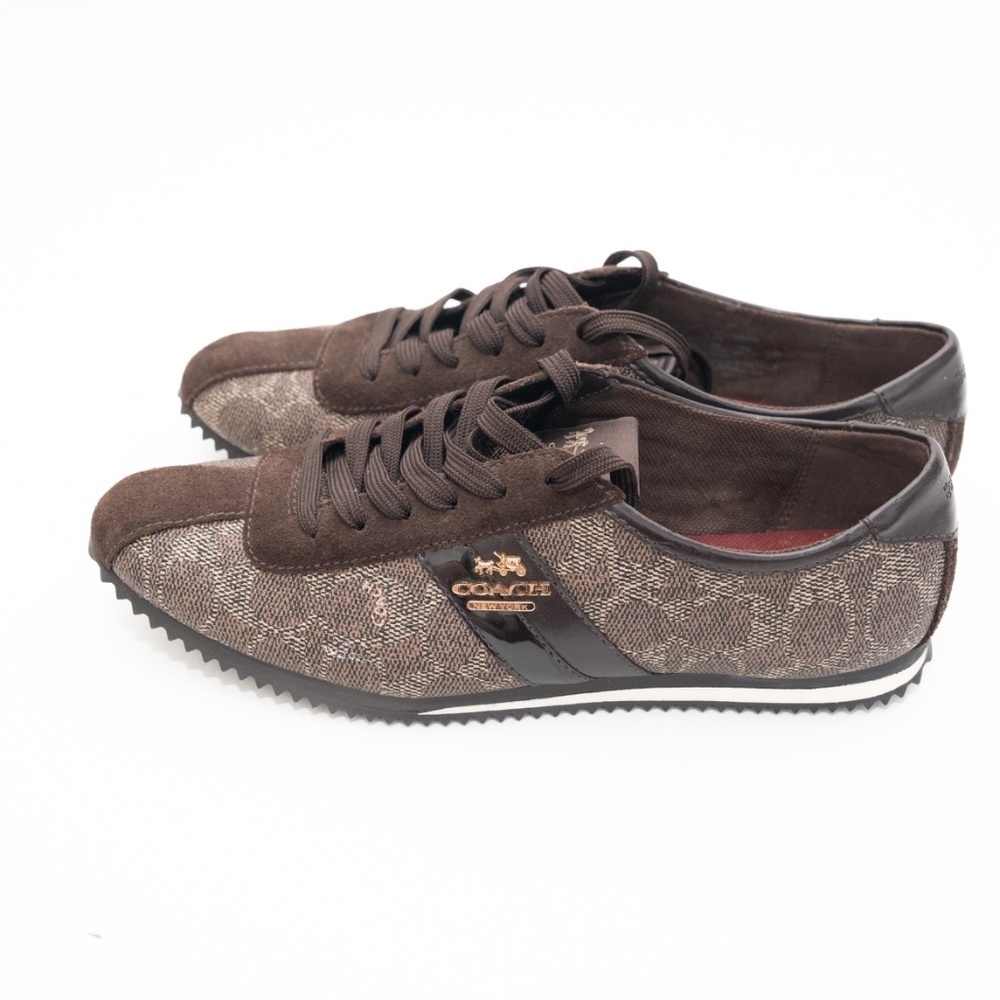 Coach. Ivy Leather Logo‎ Sneakers. - Picture 5 of 14